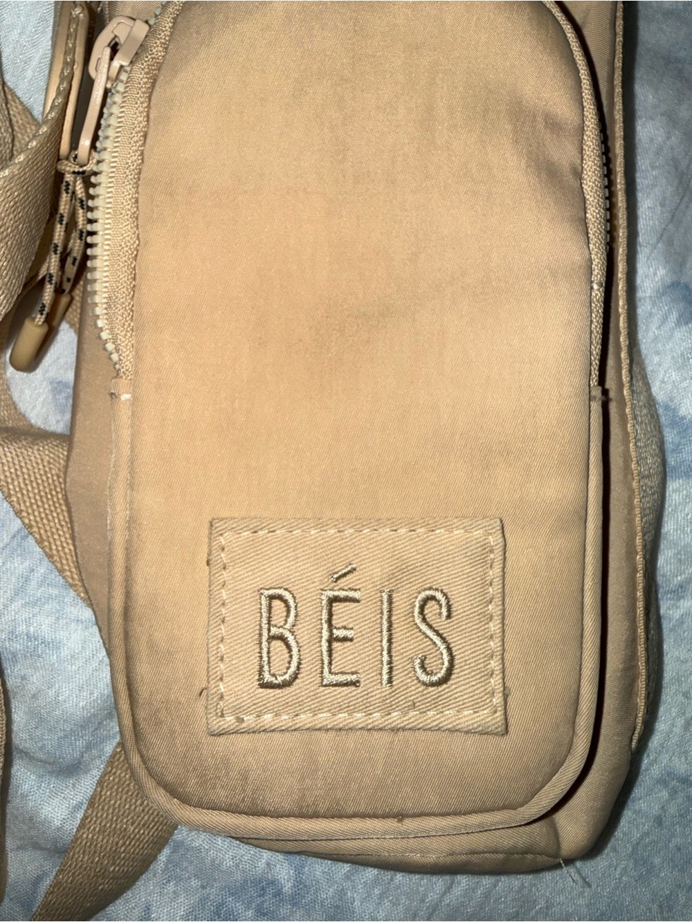 BEIS Neutral Beige Crossbody Bottle Sling with Adjustable Strap - Picture 6 of 6